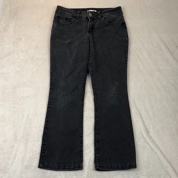Lee Riders Women's Jeans Size 8 Petite Black Denim Mid Rise Bootcut Casual - Picture 9 of 10